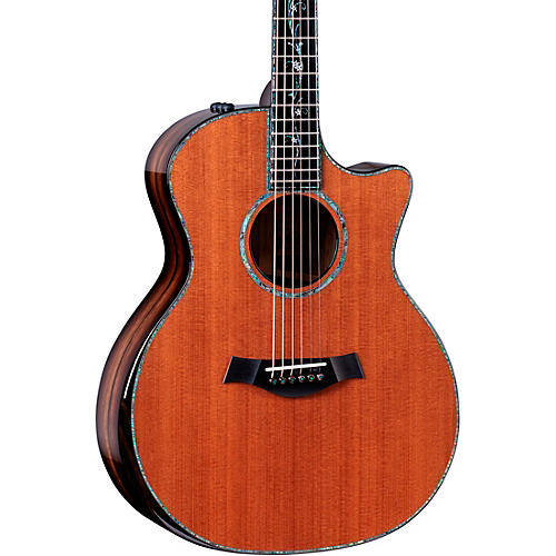 Taylor Custom Sinker Redwood-Black Limba Grand Auditorium Acoustic-Electric Guitar Natural - musicians--Friend