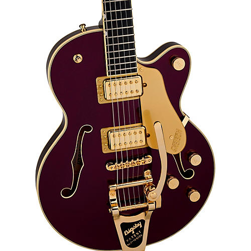 Gretsch Guitars Broadkaster Jr. LX Center Block with String-Thru Bigsby and Gold Hardware Electric Guitar Blackberry - musicians--Friend
