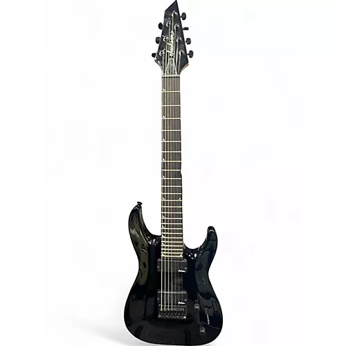 Used Jackson JS22-7 Dinky 7 String Black Solid Body Electric Guitar Black - musicians--Friend
