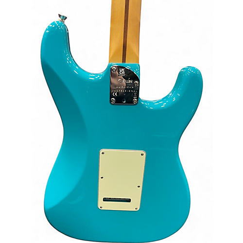 Used Fender American Professional II Stratocaster Left Handed Miami Blue Electric Guitar Miami Blue - musicians--Friend