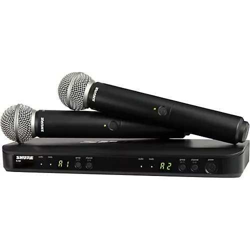 Shure BLX288/SM58 Wireless Dual Vocal System With Two SM58 Handheld Transmitters Band H11 - musicians--Friend