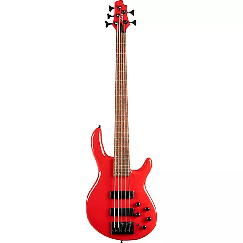Cort Artisan Series C5 Deluxe 5-String Bass Candy Red - musicians--Friend