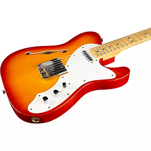 Fender Custom Shop Limited Edition 50s Telecaster Thinline Journeyman Relic Electric Guitar Aged Cherry Sunburst - musicians--Friend