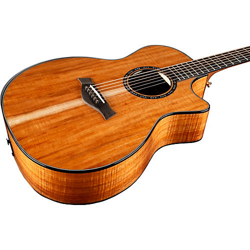 Taylor Custom All Figured AA Grade Hawaiian Koa Grand Auditorium Acoustic-Electric Guitar Natural - musicians--Friend