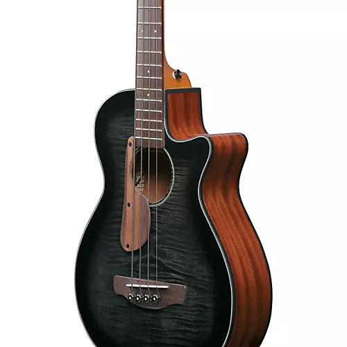 Ibanez AEGB25E Grand Concert Acoustic-Electric Bass Guitar Transparent Black Sunburst - musicians--Friend