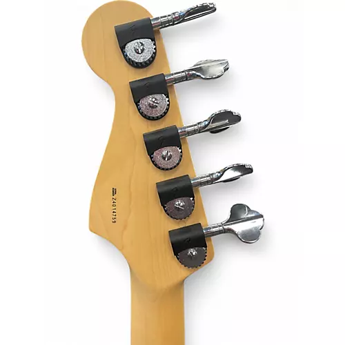 Used 2004 Fender American Standard Jazz Bass V Silver Electric Bass Guitar Silver - musicians--Friend