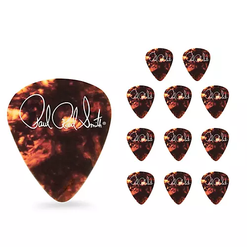 PRS Classic Tortoise Shell Celluloid Guitar Picks Thin 12 Pack - musicians--Friend