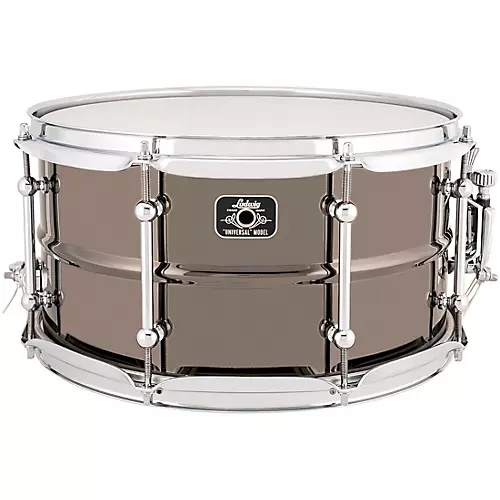Ludwig Universal Series Black Brass Snare Drum With Chrome Hardware 14 x 5.5 in. - musicians--Friend