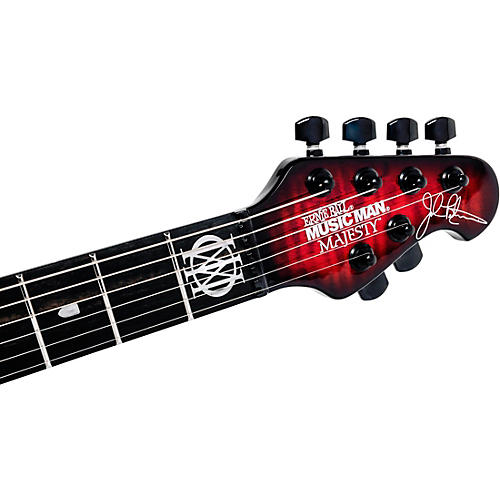 Ernie Ball Music Man John Petrucci BFR Majesty 6 Quilt Top Electric Guitar Red Nebula - musicians--Friend