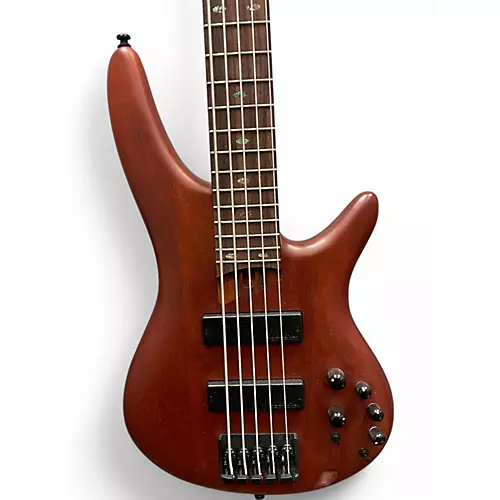 Used Ibanez SR505 5 String Walnut Electric Bass Guitar Walnut - musicians--Friend