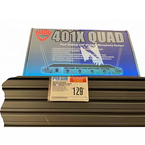 Used Nady 401X QUAD WIRELESS MICROPHONE SYSTEM Handheld Wireless System - musicians--Friend