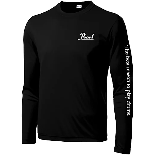Pearl Long Sleeve Wicking Tee X Large Black - musicians--Friend