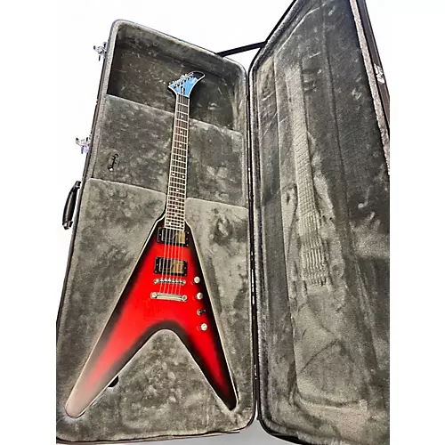 Used Epiphone Dave Mustaine Flying V Prophecy Dark Red Burst Solid Body Electric Guitar Dark Red Burst - musicians--Friend