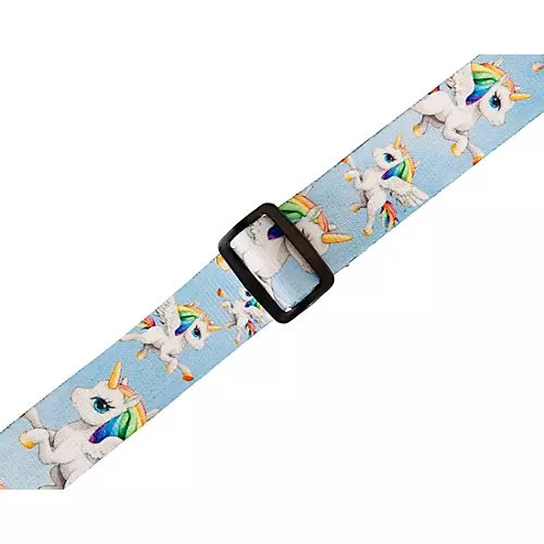 Levy's MPJR 1 1/2 inch Wide Kids Guitar Strap Black, Blue - musicians--Friend