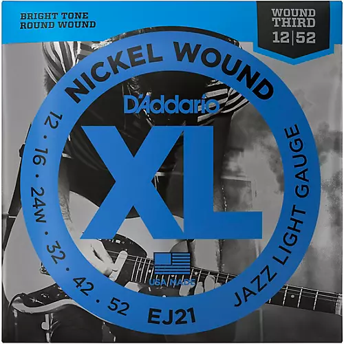 D'Addario EJ21 XL Nickel Jazz Light Electric Guitar Strings - musicians--Friend