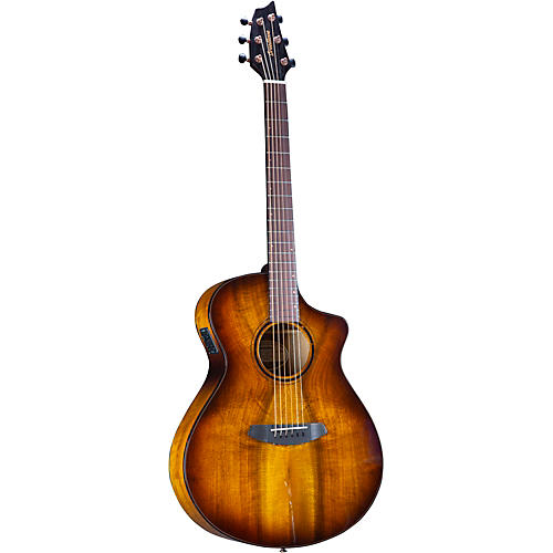 Breedlove Pursuit Exotic S CE Myrtlewood Concert Acoustic-Electric Guitar Bourbon Burst - musicians--Friend