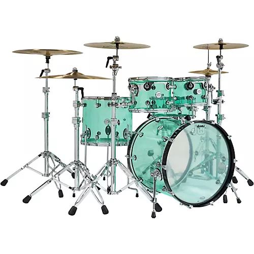 Open-Box Design Series Acrylic 5-Piece Shell Pack With Chrome Hardware Condition 1 - Mint  Sea Glass - musicians--Friend