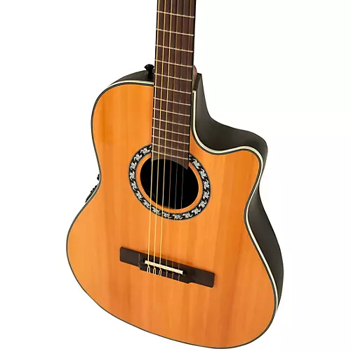 Ovation 1773AX-4-G Pro Series Mid-Depth Nylon-String Classical Acoustic-Electric Guitar Natural - musicians--Friend
