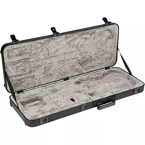 Fender Deluxe Molded ABS Strat/Tele Guitar Case Black Gray/Silver - musicians--Friend