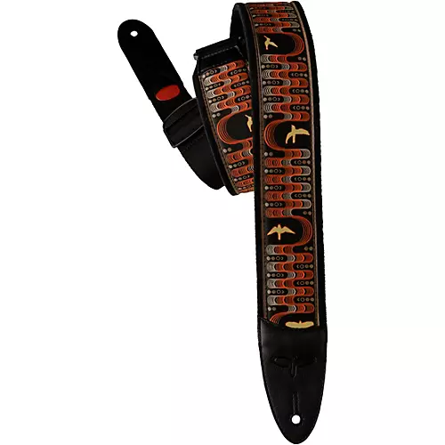 PRS Custom Jacquard Birds Wavelength Padded Guitar Strap Yellow 2.4 in. - musicians--Friend