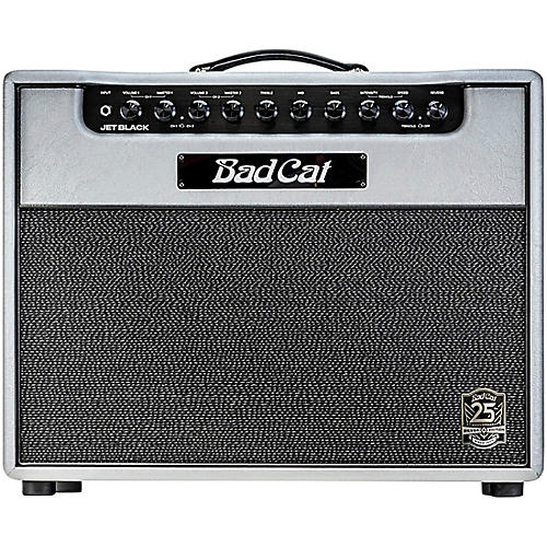 Bad Cat Jet Black 25th Anniversary 38W Tube Guitar Combo Amp Silver - musicians--Friend