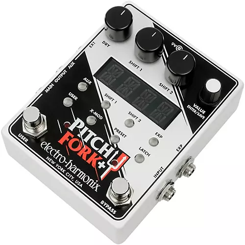 Electro-Harmonix Pitch Fork+ Polyphonic Pitch Shifter Effects Pedal White - musicians--Friend