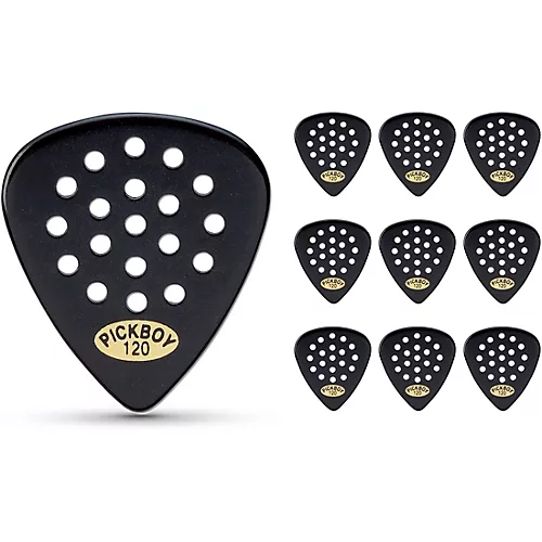 Pick Boy Pos-a-Grip Black Cellulose Guitar Picks 1.20 mm 10 Pack - musicians--Friend