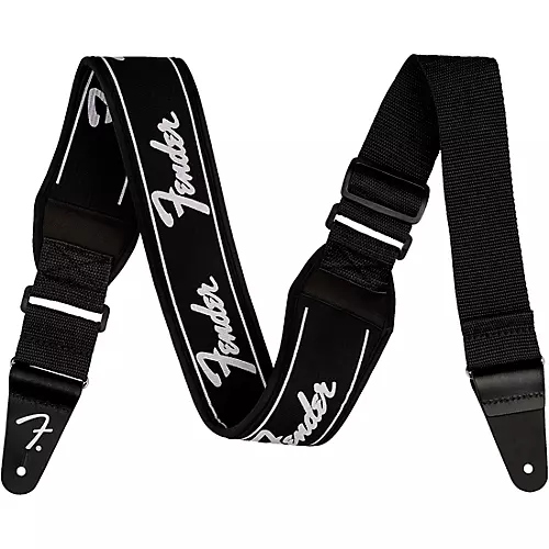 Fender Swell Neoprene Logo Guitar Strap Black 2.5 in. - musicians--Friend