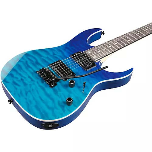 Ibanez GRG120QASP GRG Series 6-String Electric Guitar Transparent Blue Gradation - musicians--Friend