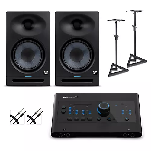 PreSonus Quantum ES4 Audio Interface with Eris 2nd Gen Studio Monitor Pair (Cables & Stands Included) STUDIO8 - musicians--Friend