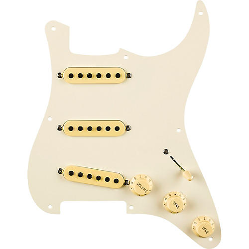 Fender Eric Johnson Signature 8-Hole Prewired Strat Pickguard Aged White - musicians--Friend