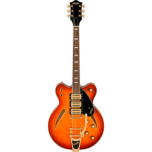 Gretsch Guitars Streamliner Cat-Eye Limited-Edition Center Block Electric Guitar With Bigsby & Gold Hardware Riviera Blue - musicians--Friend