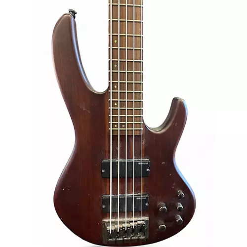 Used ESP LTD D5 5 String Natural Satin Electric Bass Guitar Natural Satin - musicians--Friend