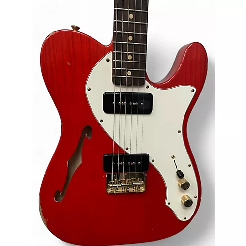 Used Fender WILDWOOD 10 RELIC THINLINE TELECASTER Fiesta Red Hollow Body Electric Guitar Fiesta Red - musicians--Friend
