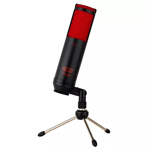 MXL Tempo USB Mic With Headphone Jack Silver/Black Grill - musicians--Friend