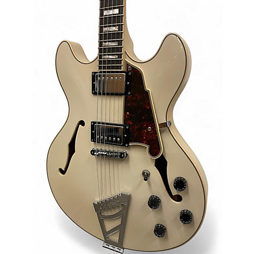 Used D'Angelico Premier Series DC Alpine White Hollow Body Electric Guitar Alpine White - musicians--Friend