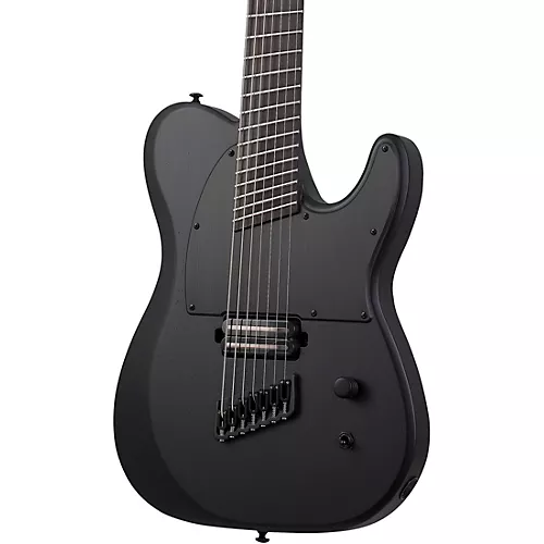 Schecter Guitar Research PT-7 MS Black Ops 7-String Electric Guitar Satin Black Open Pore - musicians--Friend