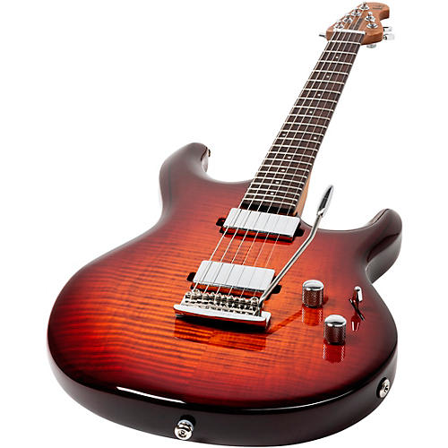 Ernie Ball Music Man Luke 4 HT Maple Top HH Electric Guitar After Burn - musicians--Friend