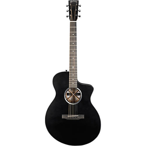 Martin SCE Custom Road Series Koa Acoustic-Electric Guitar Black - musicians--Friend