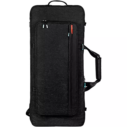 Gator GTKP61-BLK Transit Series Protective Gig Bag for 61-Note Keyboards; Charcoal Black With Electric Blue Interior - musicians--Friend