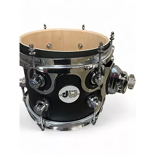 Used DW 8X7 Design Series Satin Black Drum Satin Black 89 - musicians--Friend