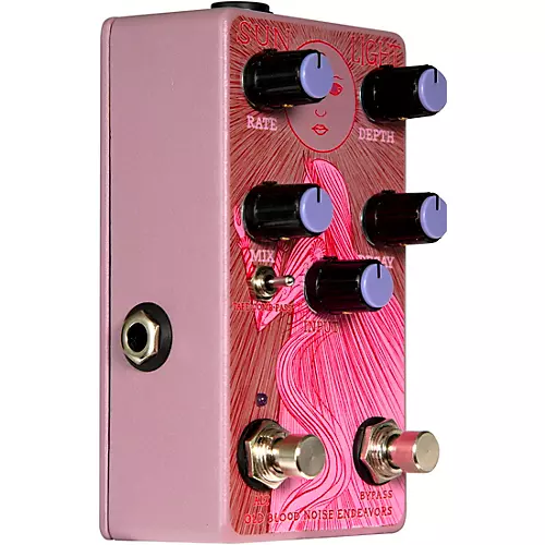 Old Blood Noise Endeavors Sunlight Dynamic Reverb Effects Pedal Purple and Pink - musicians--Friend