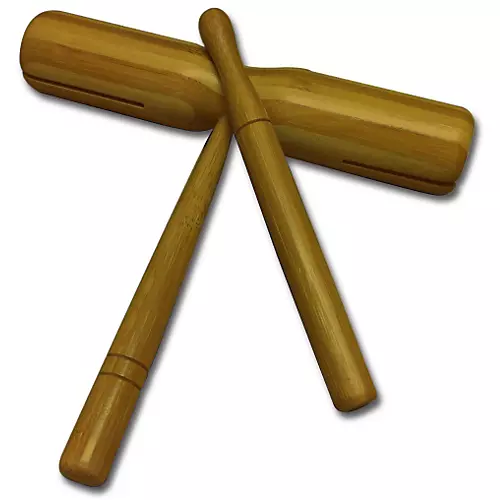 Rhythm Band Round Tick Tock Block Bamboo - musicians--Friend