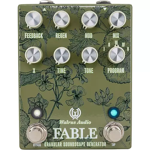 Walrus Audio Fable Granular Soundscape Generator Effects Pedal Floral Series 2024 Green - musicians--Friend