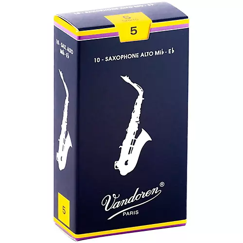 Vandoren SR21 Traditional Alto Saxophone Reeds Strength 2.5 Box of 10 - musicians--Friend