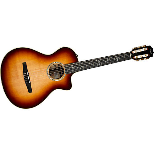 Taylor Special Edition 412ce-NR Rosewood Nylon Grand Concert Acoustic-Electric Guitar Shaded Edge Burst - musicians--Friend