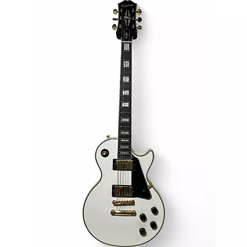 Used Epiphone Les Paul Custom Alpine White Solid Body Electric Guitar Alpine White - musicians--Friend