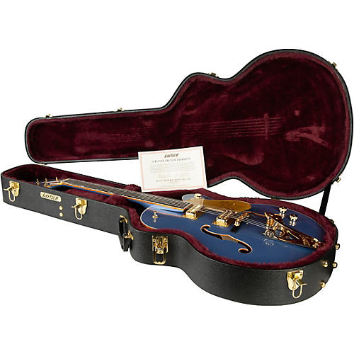Gretsch Guitars Falcon Hollow Body with String-Thru Bigsby Electric Guitar Cerulean Smoke - musicians--Friend