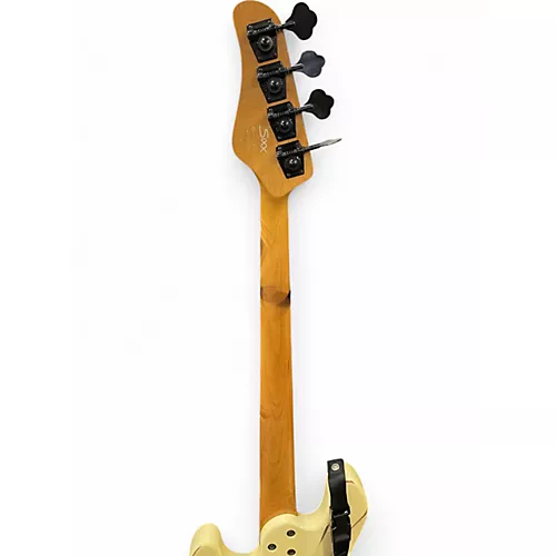 Used 2019 Schecter Guitar Research Nikki Sixx Signature White Electric Bass Guitar White - musicians--Friend