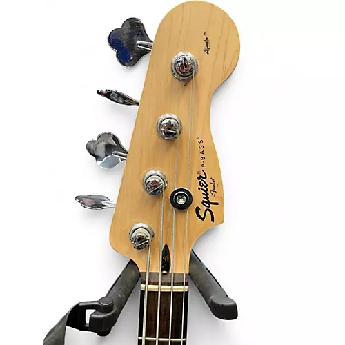 Used Squier Affinity P-Bass Black Electric Bass Guitar Black - musicians--Friend